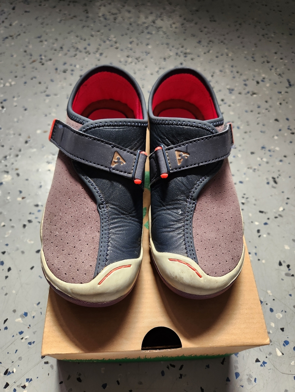 PLAE Kids Navy and Mauve Hook-and-Loop Sneakers